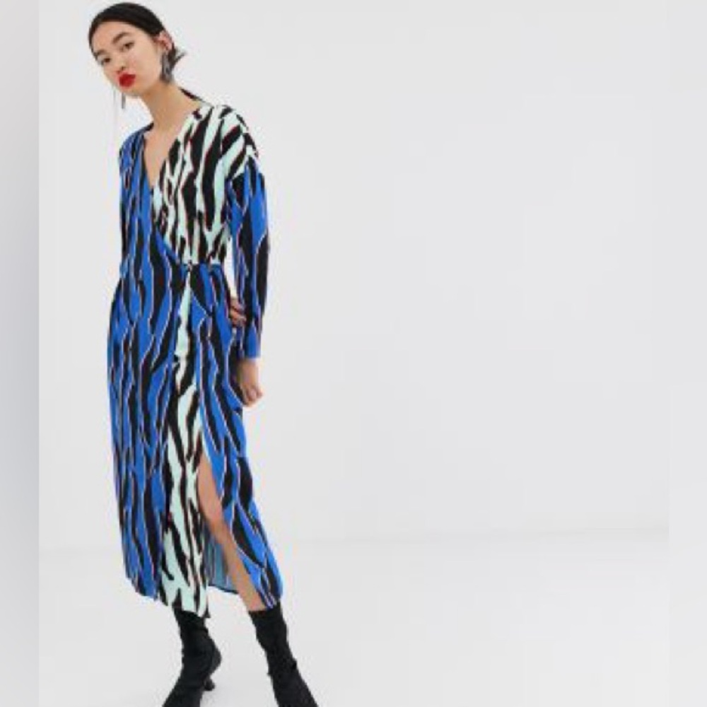 ASOS Animal Print Wrap Dress